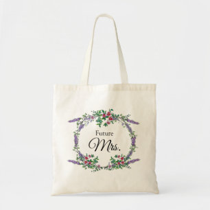Lavender Rose and Eucalyptus Future Mrs. Tote Bag