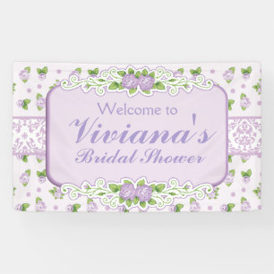 Lavender Rose Bridal Shower Banner