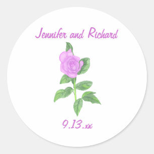 Lavender Rose, Custom Save the date stickers