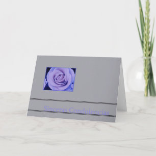 lavender rose on grey sympathy card spanish