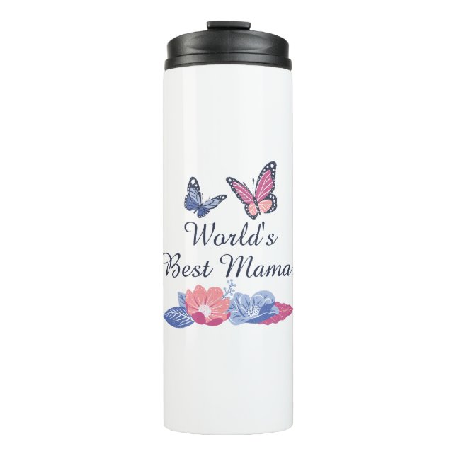 Lavender Rose Pink Personal Insulated  Thermal Tumbler (Front)