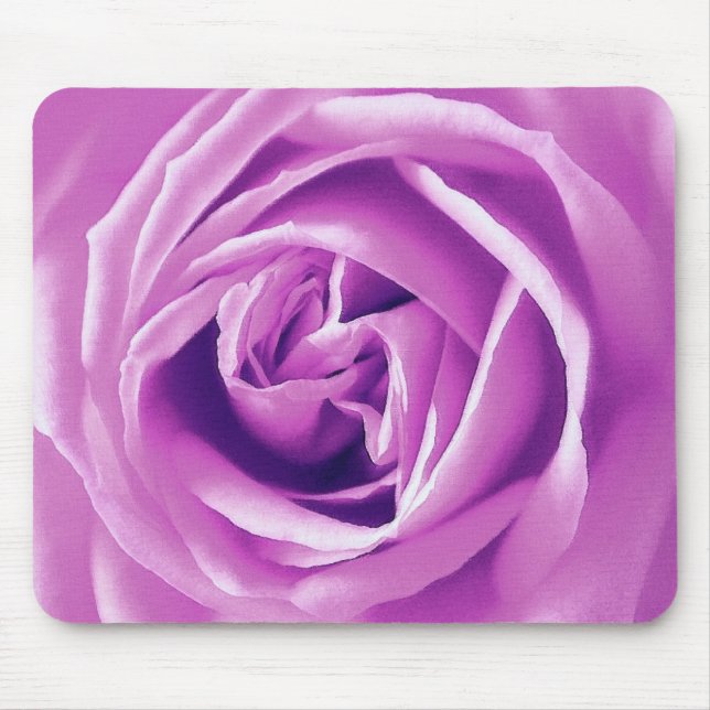 Lavender rose print mouse pad (Front)
