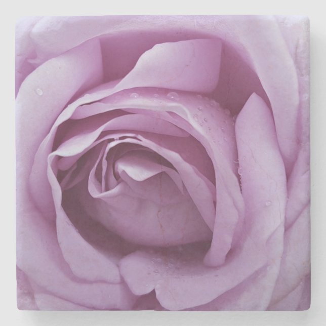 Lavender Rose Stone Coaster (Front)