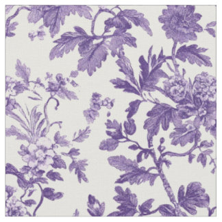 Lavender Rose Toile Pattern Fabric