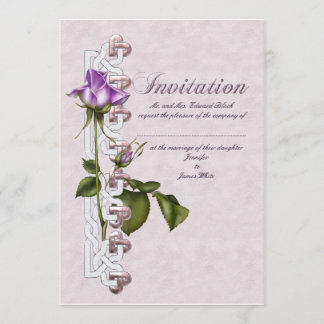 Lavender Rose Wedding Suite Invitation