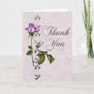 Lavender Rose Wedding Suite Thank You Card