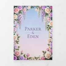 Lavender Rose Wisteria Twilight Castle Wedding