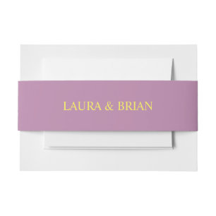 Lavender, Roses and Lilacs, Wedding Invitation Belly Band