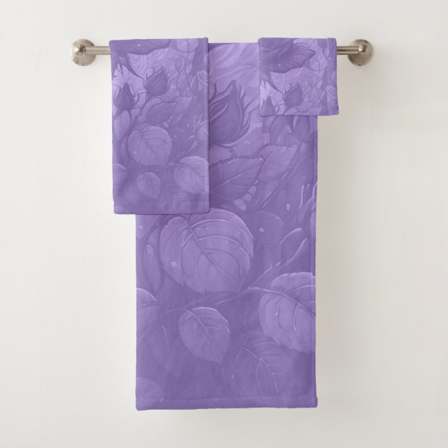 Lavender Roses Bath Towel Set (Insitu)