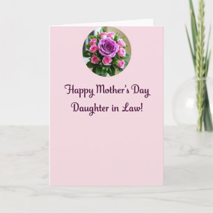 Lavender Roses Mothers Day Card