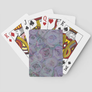 Lavender Roses Watercolor Art Playing Cards