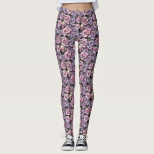 Lavender Roses With Soft Lilac And Pink Leggings