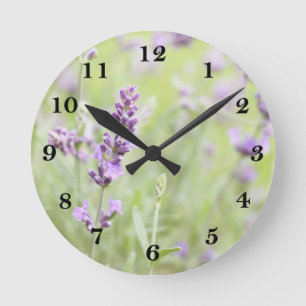 Lavender Round Clock