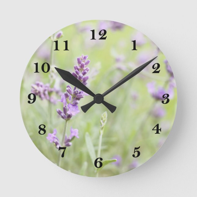 Lavender Round Clock (Front)