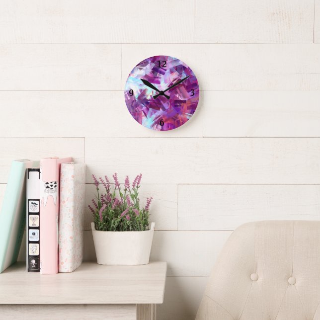 LAVENDER ROUND CLOCK (Reading Room)