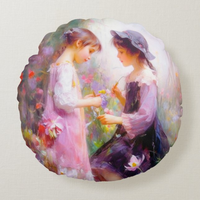 Lavender  round cushion (Front)