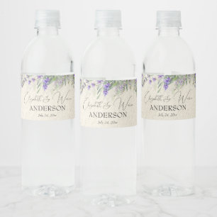 Lavender rustic countryside vintage water label