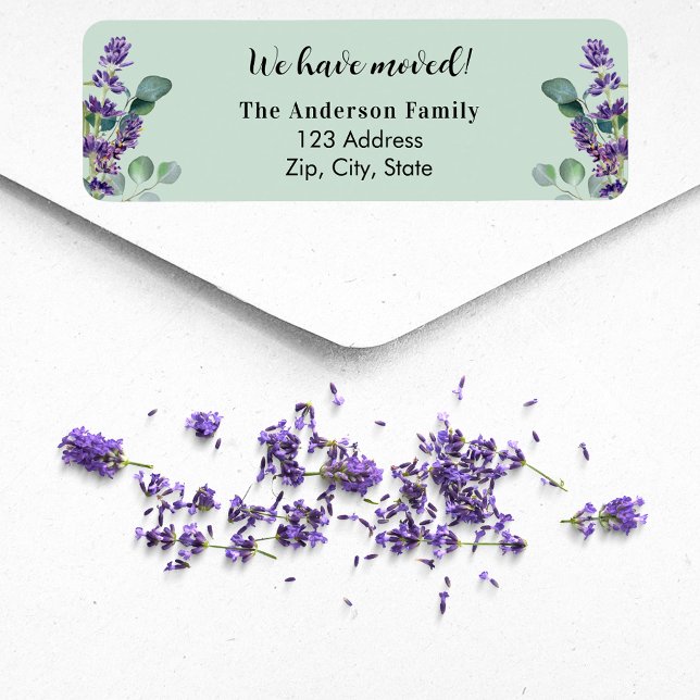 Lavender sage green moved new return address label (Creator Uploaded)