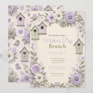 Lavender Sage Mother’s Day Brunch Invitation