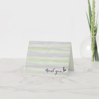 Lavender & Sage Watercolor Wedding Thank You Card