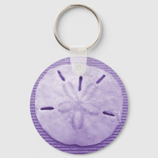 Lavender Sand Dollar Key Ring