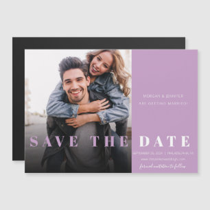 Lavender Save the Date Magnetic Invitation