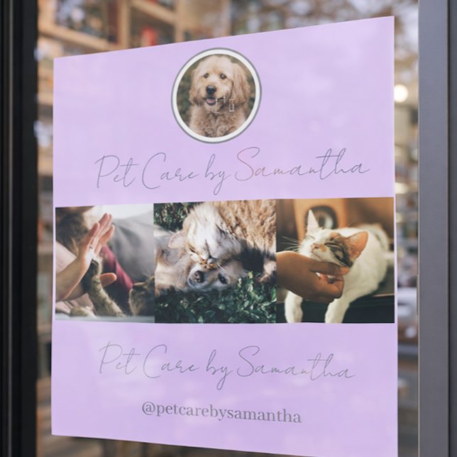 Lavender Script Logo Photo Pet Care (Creator Uploaded)