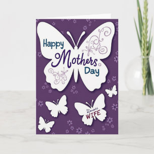 Lavender Scrollwork Mothers Day Card