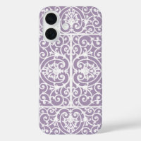 Lavender scrollwork pattern
