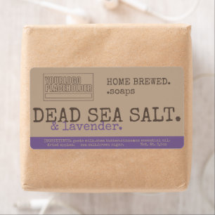 Lavender Sea Salt with Logo Trendy Rustic Vintage
