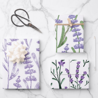 Lavender Seamless Wrapping Paper Sheet