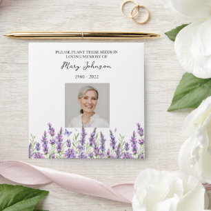 Lavender Seed Packet Memorial Funeral Envelope
