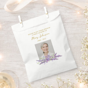 Lavender Seed Packet Memorial Funeral Favour Bag