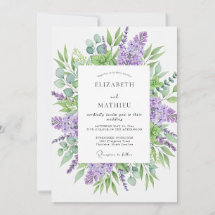 Lavender Serene Pastoral Wedding Invitation