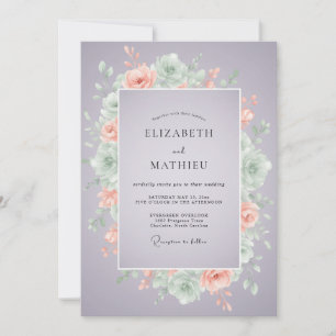 Lavender Serene Succulent Wedding Invitation