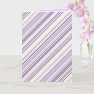 Lavender Shades Soft Ivory Stripes Card