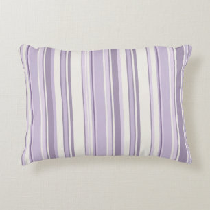 Lavender Shades Soft Ivory Stripes Decorative Cushion