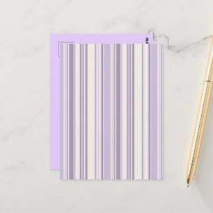  Lavender Shades Soft Ivory Stripes Postcard