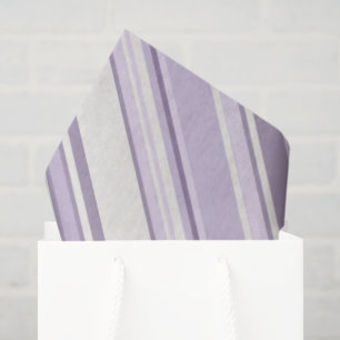 Lavender Shades Soft Ivory Stripes Tissue Paper