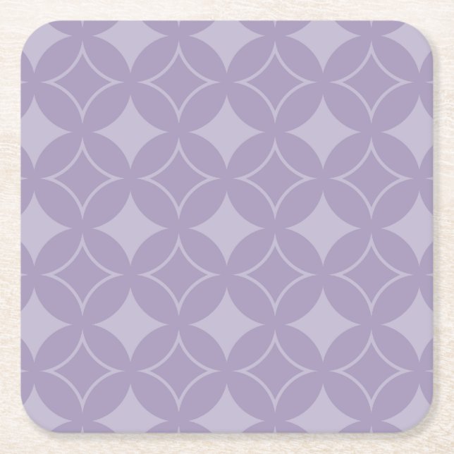 Lavender shippo pattern square paper coaster (Front)
