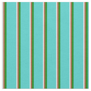 Lavender, Sienna, Green & Turquoise Lines Fabric