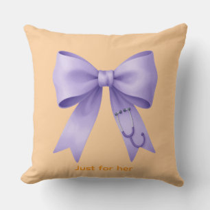 Lavender Silk Medical Bow Cushion