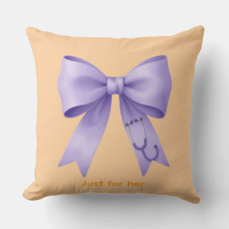 Lavender Silk Medical Bow Cushion