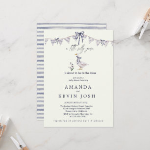 Lavender Silly Goose Gender Neutral Baby Shower Invitation