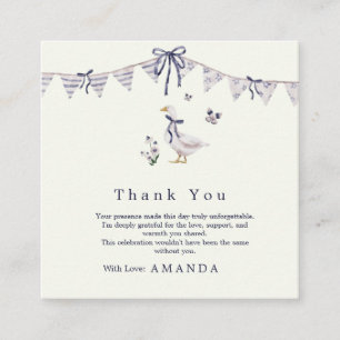 Lavender Silly Goose Gender Neutral Thank You Enclosure Card