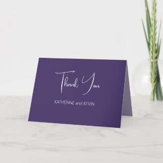Lavender Simple Wedding Thank You Card