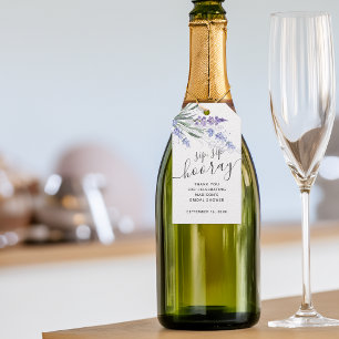 Lavender Sip Sip Hooray Favour Bridal Shower Gift Tags