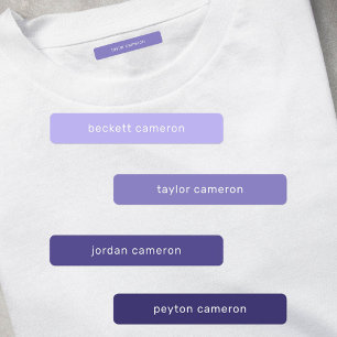 Lavender Skinny Kids Name Waterproof Labels