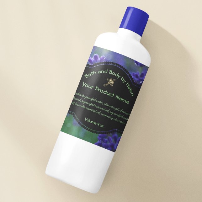 Lavender Soap Label - square with ingredients (Creator Uploaded)