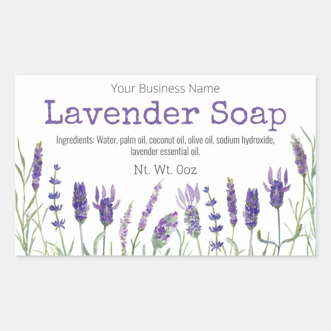 Lavender Soap Labels (Front)
